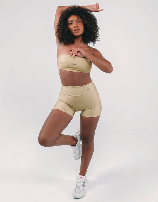 Short Fitness Feminino Camel - Legbox