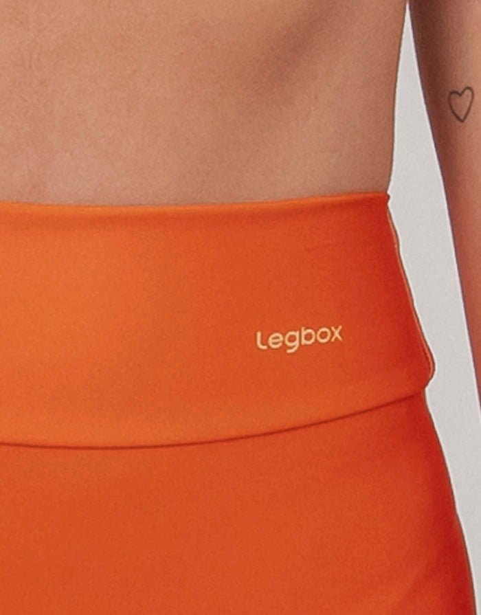 Short Fitness Cintura Alta Laranja