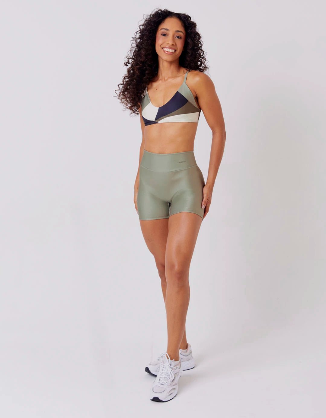 Short Fitness Cintura Alta Olive