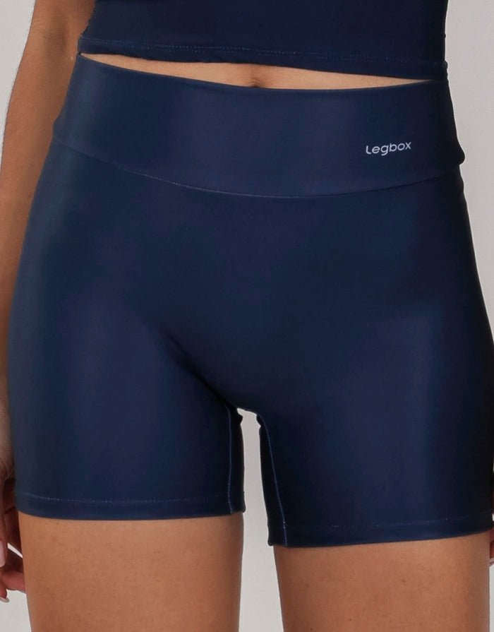 Short Fitness Cintura Alta Marinho
