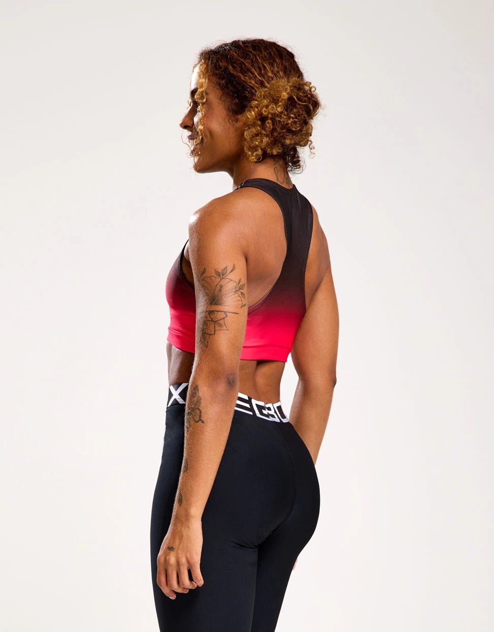 Top Fitness Alta Sustentação Pink Black - Legbox