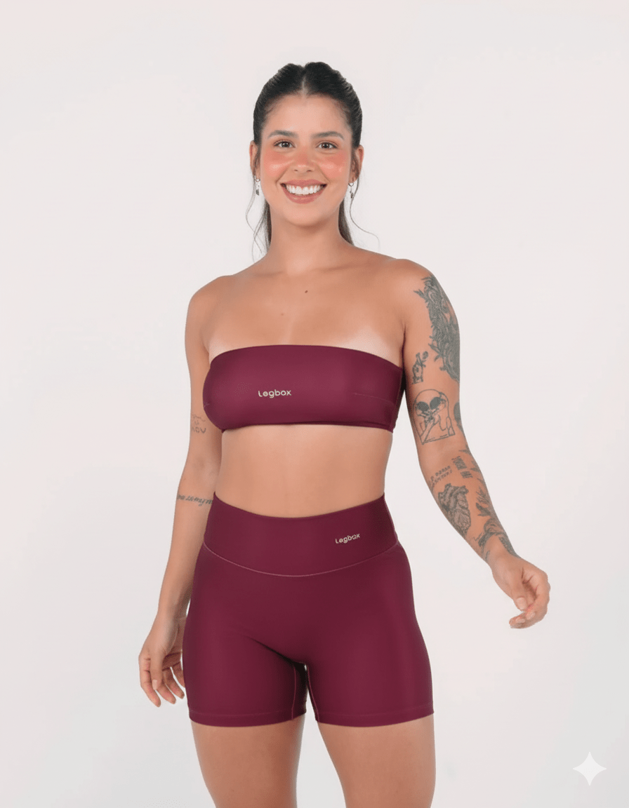 Top Fitness Faixa Vinho - Legbox