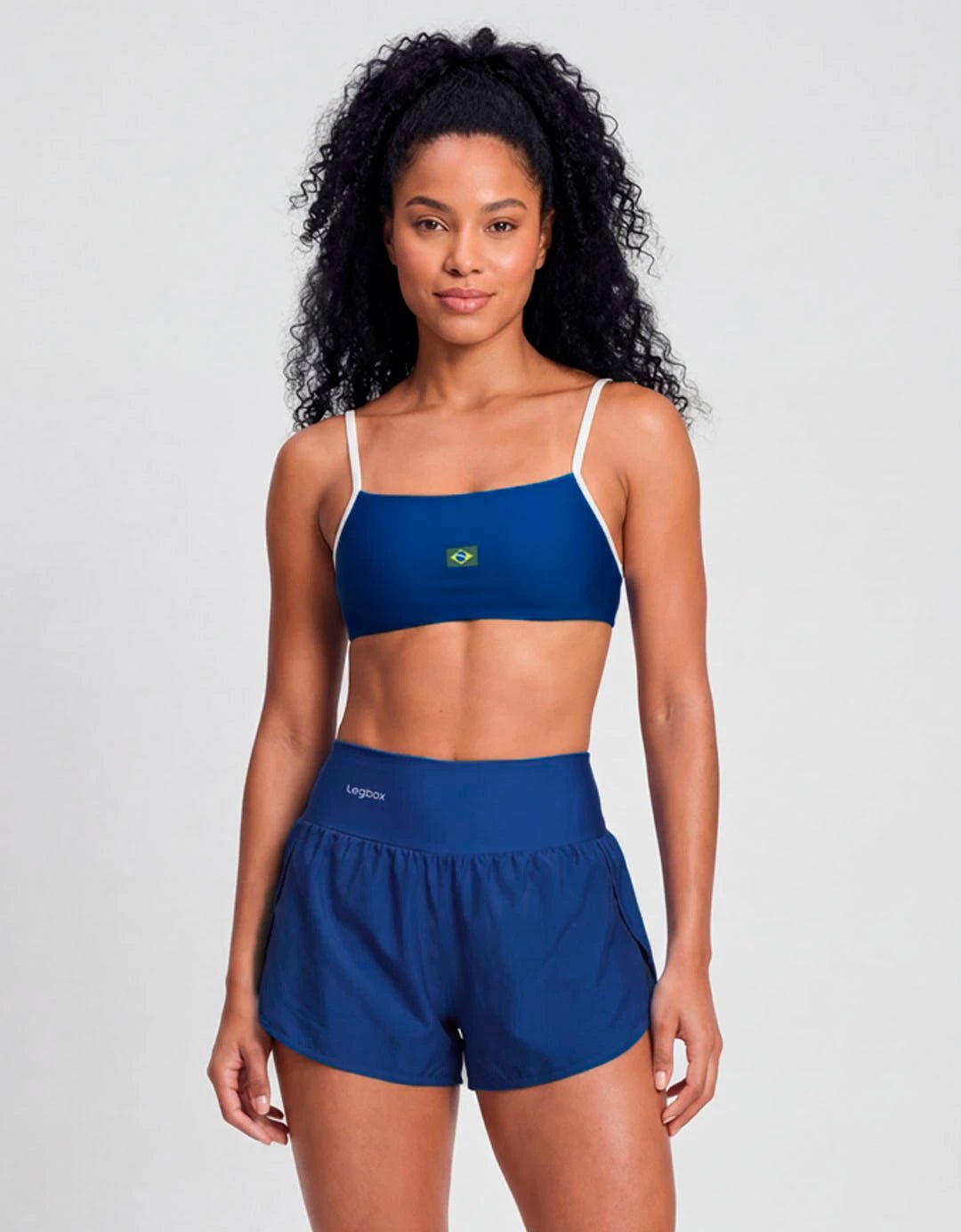 Top Fitness Minimal Azul Brasil - Legbox