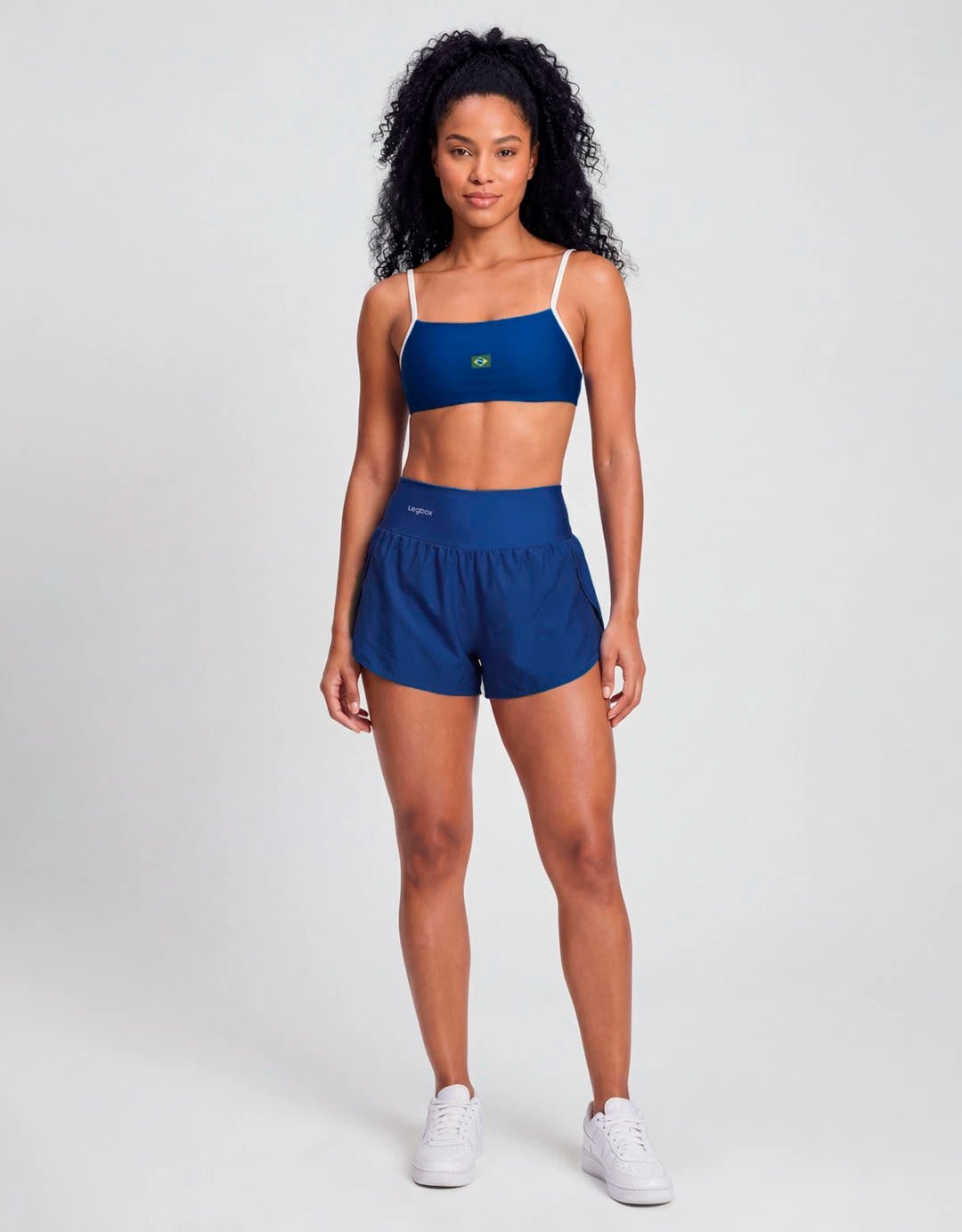Top Fitness Minimal Azul Brasil - Legbox