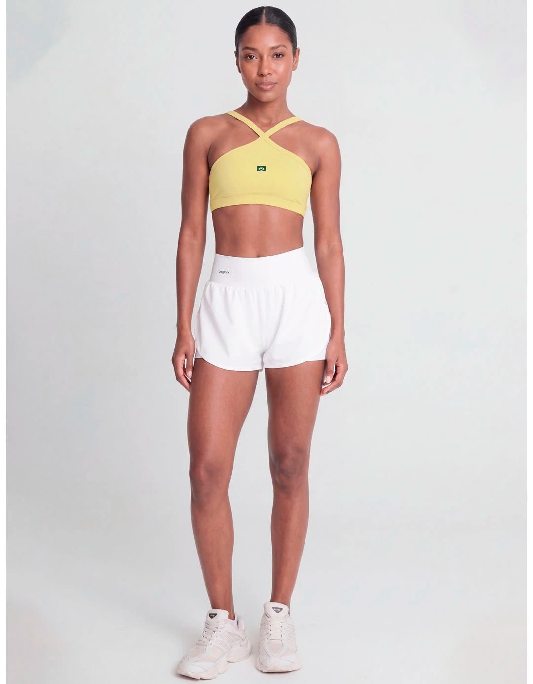 Top Fitness Twist Amarelo Brasil - Legbox