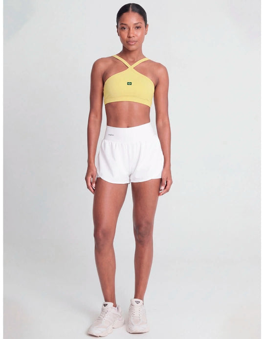 Top Fitness Twist Amarelo Brasil - Legbox