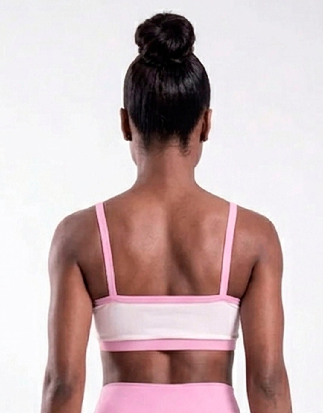Top Fitness Twist Branco e Rosa Chá - Legbox