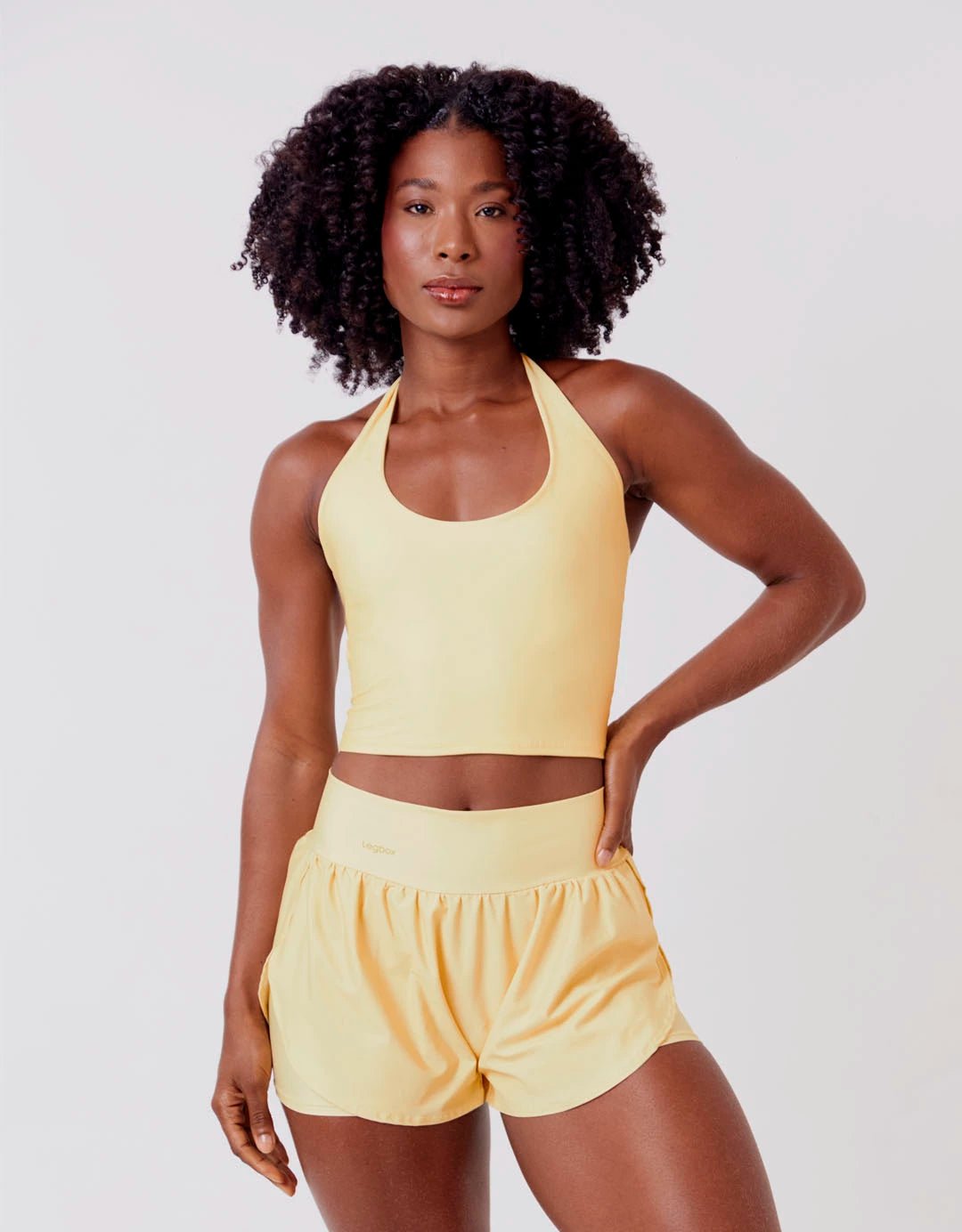 Top Fitness UP Longo Amarelo Claro - Legbox