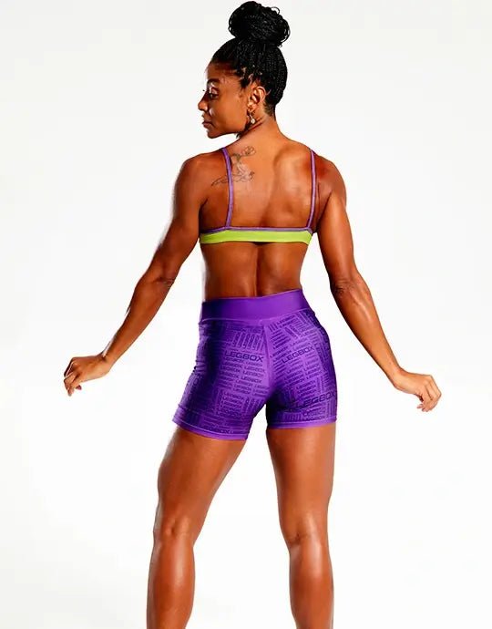 Short Fitness Cintura Alta Glow Roxo