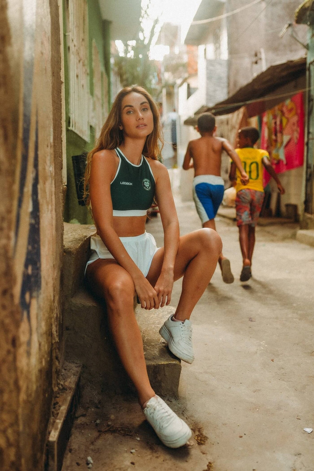 Top Fitness Clube LBX Verde e Branco - Legbox